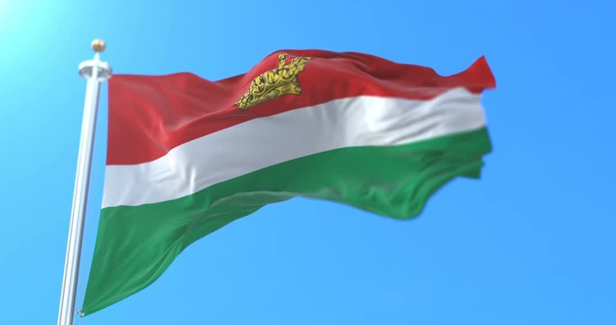 Flag of the russian federal subject of Kaluga Oblast, Russia. Loop