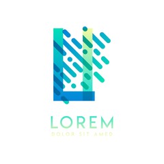 LI logo with the theme of galaxy speed and style that is suitable for creative and business industries. IL Letter Logo design for all webpage media and mobile, simple, modern and colorful.