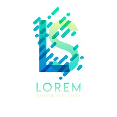 LS logo with the theme of galaxy speed and style that is suitable for creative and business industries. SL Letter Logo design for all webpage media and mobile, simple, modern and colorful.