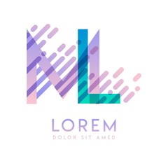 ML logo with the theme of galaxy speed and style that is suitable for creative and business industries. LM Letter Logo design for all webpage media and mobile, simple, modern and colorful.