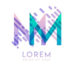 MM logo with the theme of galaxy speed and style that is suitable for creative and business industries. MM Letter Logo design for all webpage media and mobile, simple, modern and colorful.