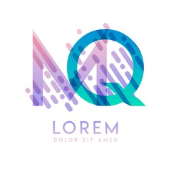 MQ logo with the theme of galaxy speed and style that is suitable for creative and business industries. QM Letter Logo design for all webpage media and mobile, simple, modern and colorful.