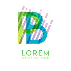 PB logo with the theme of galaxy speed and style that is suitable for creative and business industries. BP Letter Logo design for all webpage media and mobile, simple, modern and colorful.