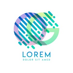 QG logo with the theme of galaxy speed and style that is suitable for creative and business industries. GQ Letter Logo design for all webpage media and mobile, simple, modern and colorful.