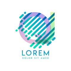 QJ logo with the theme of galaxy speed and style that is suitable for creative and business industries. JQ Letter Logo design for all webpage media and mobile, simple, modern and colorful.