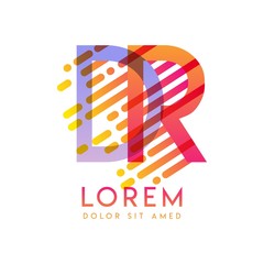 RD logo with the theme of galaxy speed and style that is suitable for creative and business industries. DR Letter Logo design for all webpage media and mobile, simple, modern and colorful.