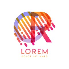 RG logo with the theme of galaxy speed and style that is suitable for creative and business industries. GR Letter Logo design for all webpage media and mobile, simple, modern and colorful.