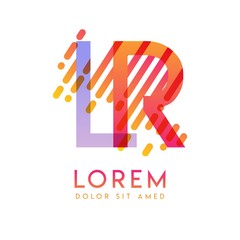 RL logo with the theme of galaxy speed and style that is suitable for creative and business industries. LR Letter Logo design for all webpage media and mobile, simple, modern and colorful.