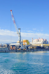 Fototapeta na wymiar Port of Genoa
