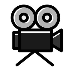 Fototapeta premium Cinema projector LineColor illustration