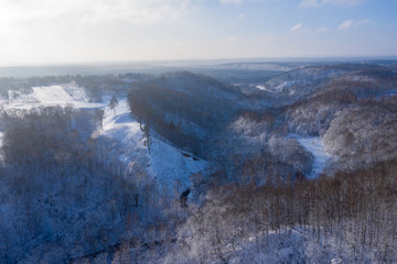 Aerial view of hills