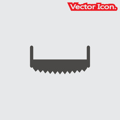 saw icon isolated sign symbol and flat style for app, web and digital design. Vector illustration.