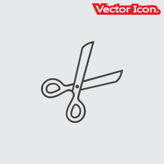 scissors icon isolated sign symbol and flat style for app, web and digital design. Vector illustration.