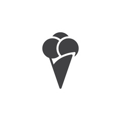 Ice Cream vector icon. filled flat sign for mobile concept and web design. Cone ice cream simple solid icon. Symbol, logo illustration. Pixel perfect vector graphics