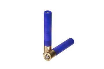 shotgun shells isolated on white.