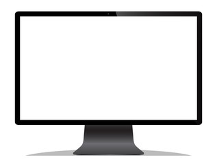 Blank Computer Monitor On White Background