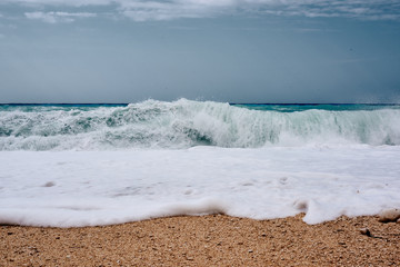 Waves crashing in Greece 2019