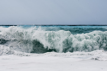 Waves crashing in Greece 2019