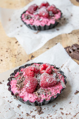 Little pies with red fruit