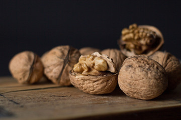 Cracked walnuts
