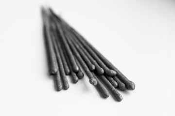 Pile of sparklers isolated on white background