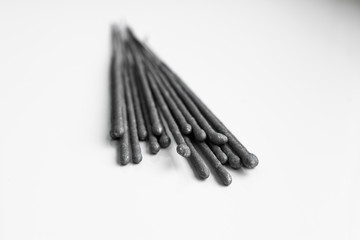 Pile of sparklers isolated on white background