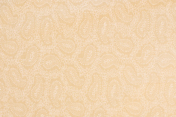 close up of cotton fabric piece with retro floral motifs