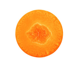 carrot slice  isolated on white background