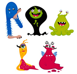 Set of cute monsters