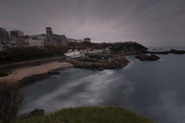 View from the city of Biarritz at the Basque Country.