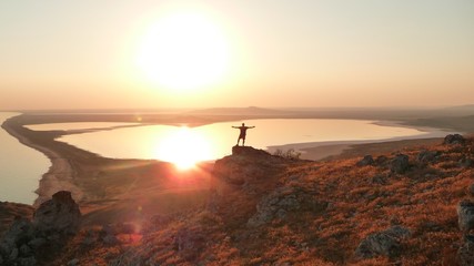 Sunset of the mountain top