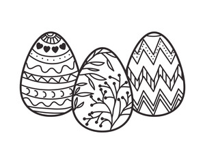 easter eggs isolated icon