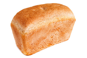 freshly baked bread on white