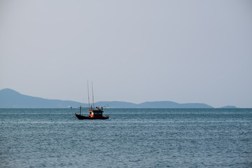 fishing boat on the sea