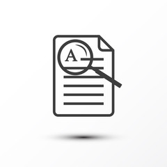 List of Paper Document Icon with Magnifying Glass - Vector File Symbol
