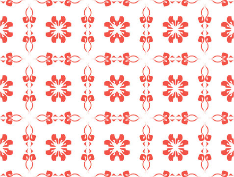 Ukrainian Ethnic Red Ornament On A White Background For Embroidery