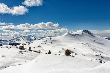 snowy landscape in the pyrenees