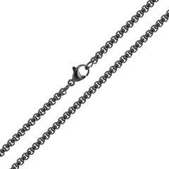 Silver Chain necklace isolated on white