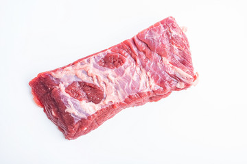 Fresh yellow beef fiber closeup