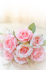 Obraz na płótnie Canvas Pink roses bouquet