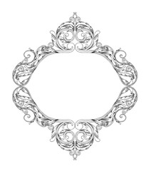black and white ornament frame 