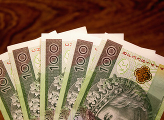 Polish zloty close up