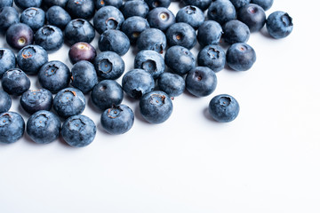 Blueberry on white background