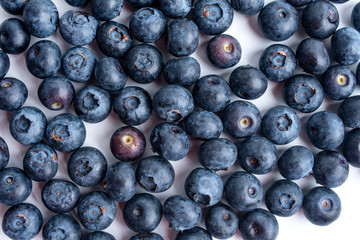 Blueberry on white background