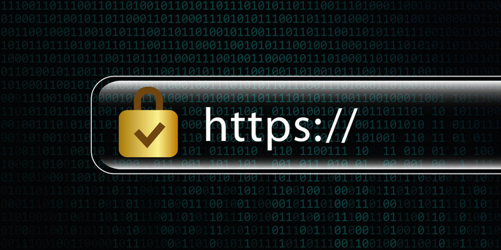 https secure internet connection binary code background vector illustration EPS10