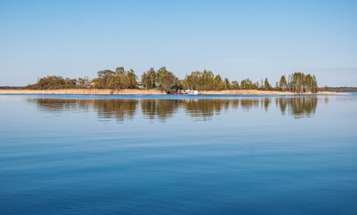Blue water of Lake Seliger