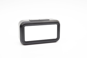 Digital clock on white background with clipping paths