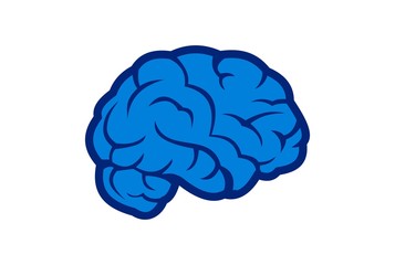 blue brain abstract logo concept logo icon