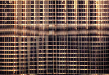 Close up of skyscrapers in Dubai, UAE