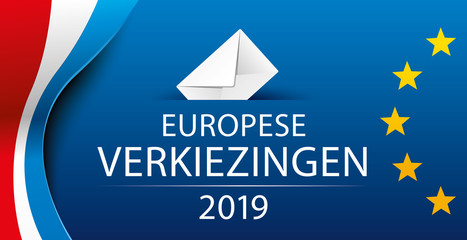 European elections 2019. Netherlands. Netherlander. Vector illustration